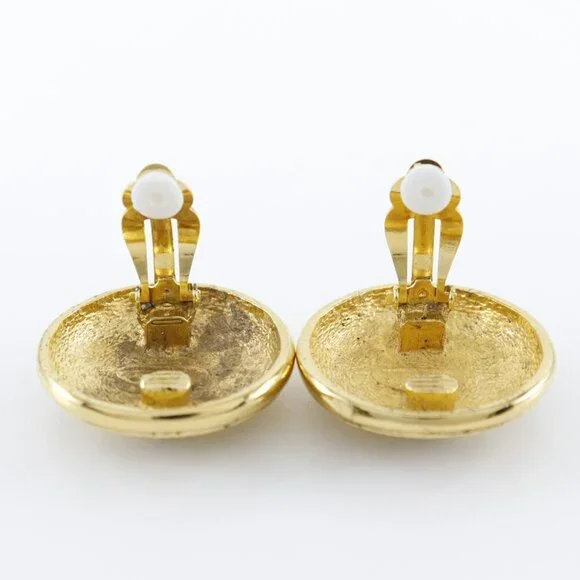 CHANEL Gold Logo Earrings - Picture 5 of 8
